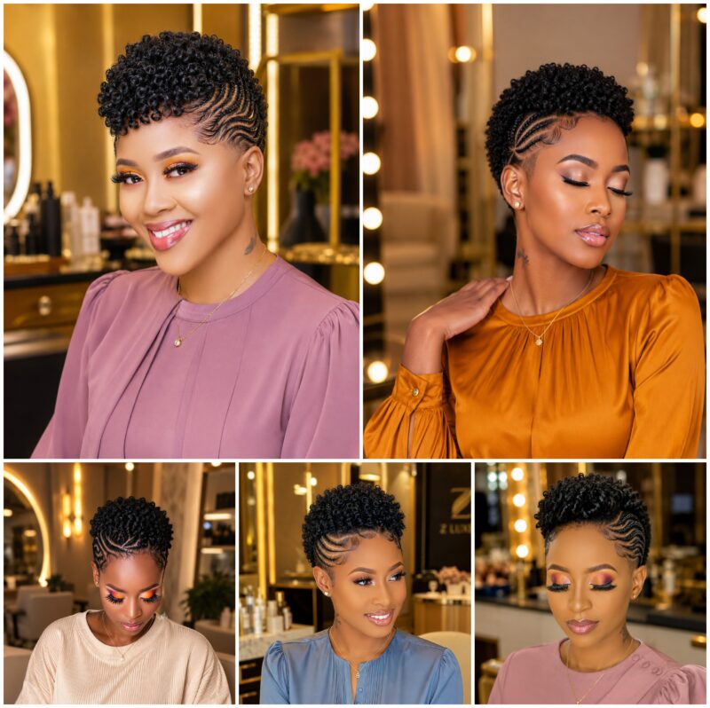 Short Tapered Coily Haircuts for Ladies