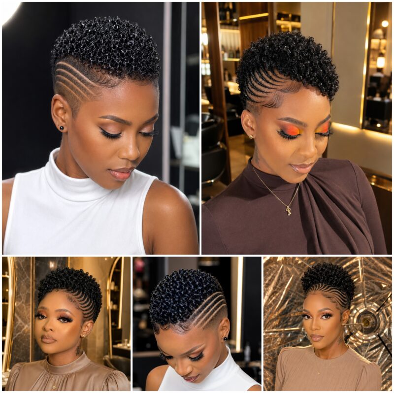 Short Coily Pixie Haircuts for Women