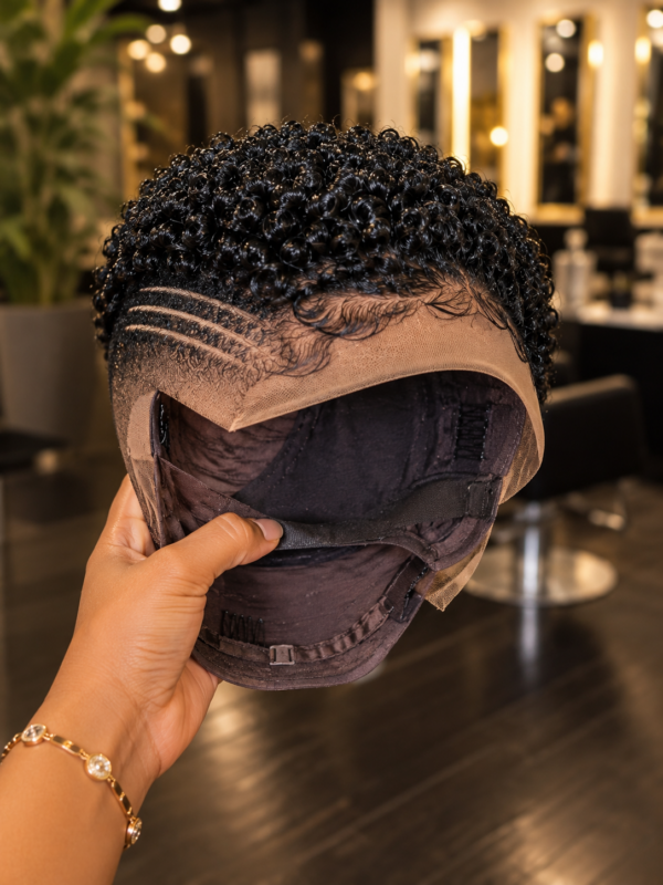 Three-Line Shaved Accents Meet Structured Curls On A Fully Exposed Cap #BestFashionDesignsSC