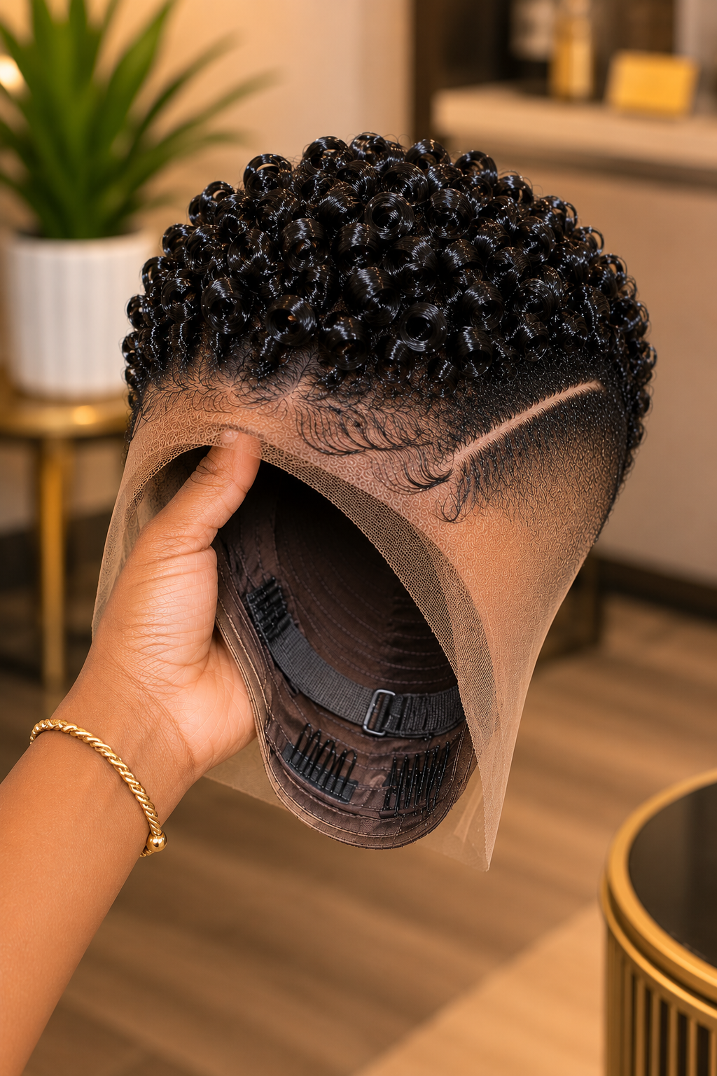 A Single Crisp Curved Carve Defines the Realism of an Exposed Glueless Base #AfricanTrendyFashionSC