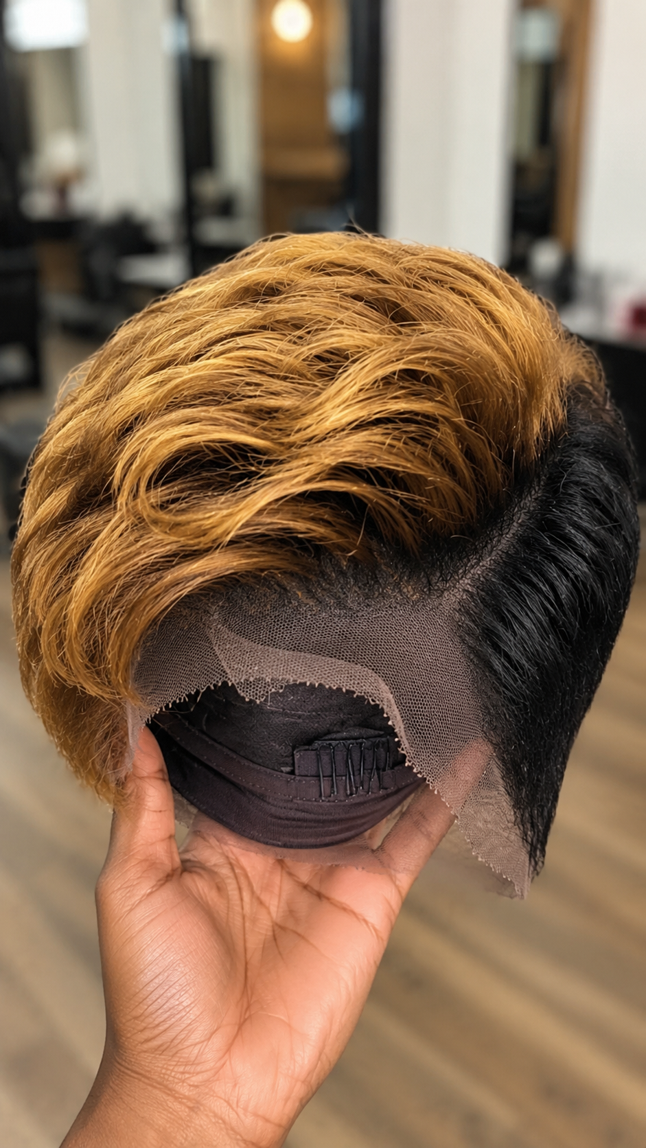 Two-Tone Hair Meets Exposed Interior — Why Cap Visibility Proves Build Quality On This Honey-Blonde Black-Undercut Wig #ExquisiteFashionTrends