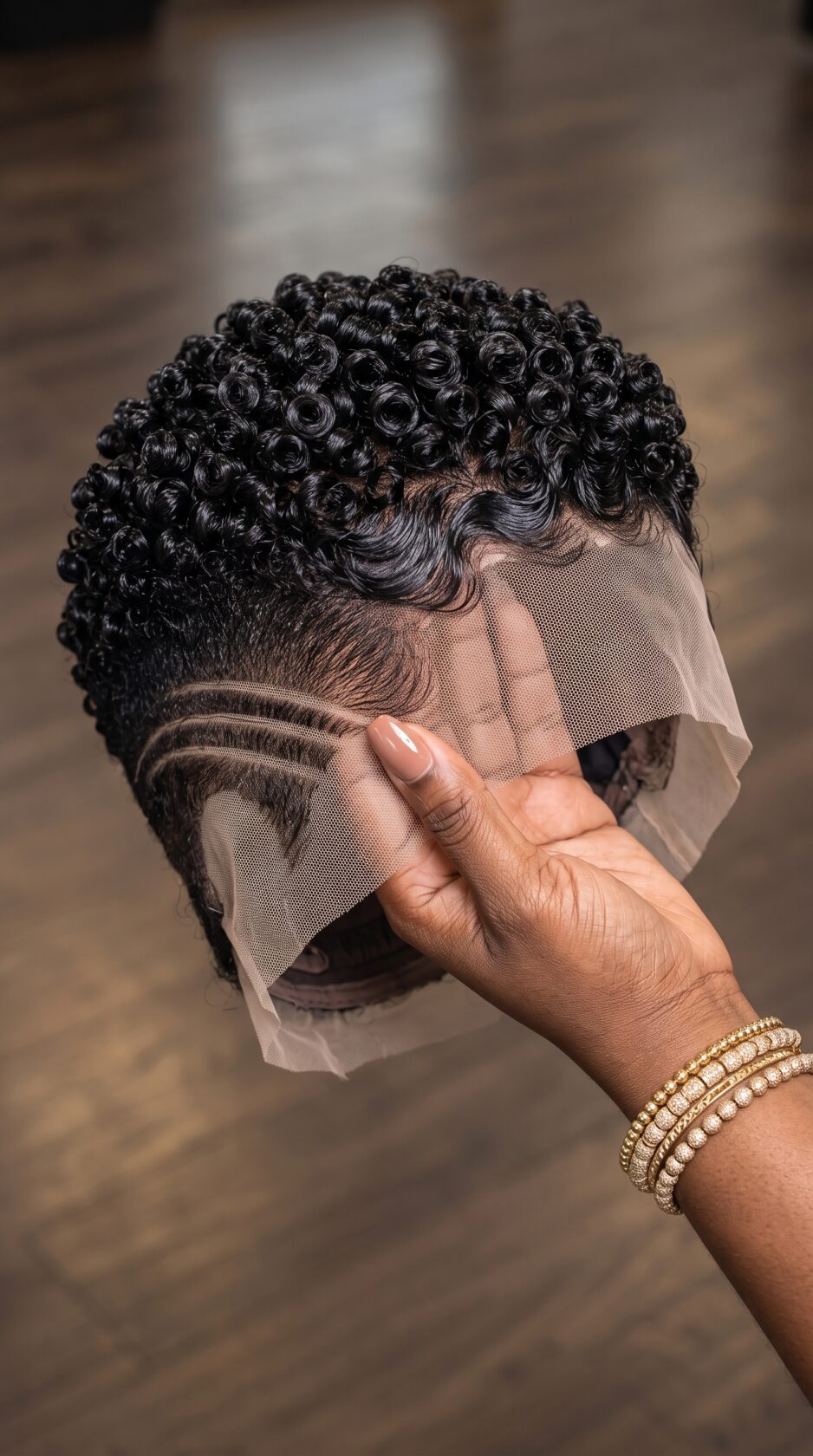 Triple Curved Carving Meets High-Gloss Crown Spirals: Why Temple Wave S-Curves Frame A Jet Black Pixie Wig #BeautyCreatorSC