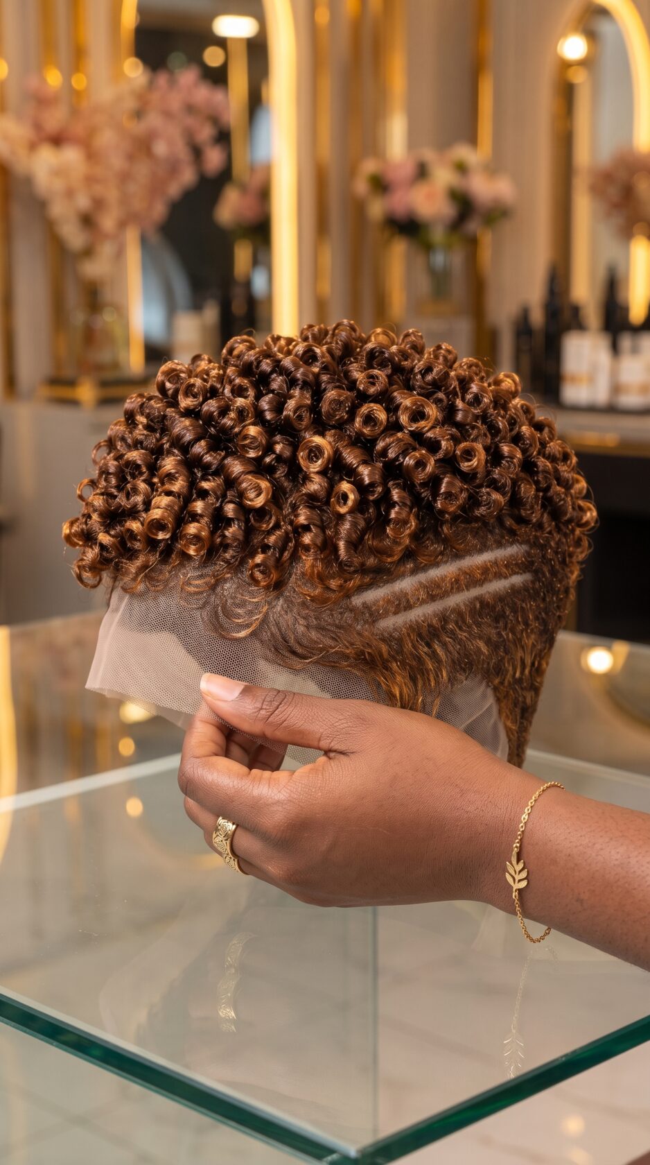 Warm Chestnut Coils Meet Parallel Lines — Why Matching Nape Lines Prove Skill #AfricanTrendyFashionSC