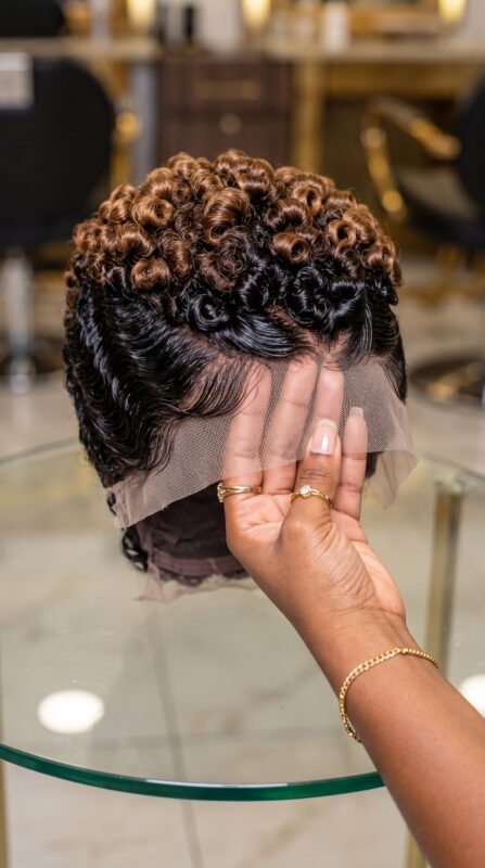 Warm Chestnut Ringlets & Shadow Root Blend: Dual-Tone Crop Architecture #africanprintdesigners